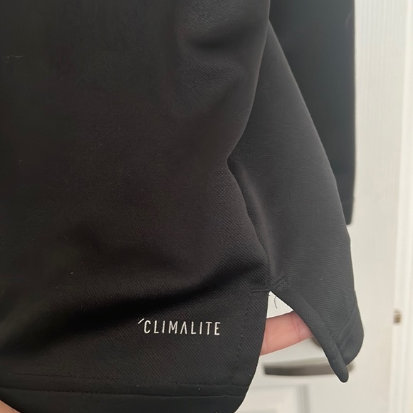 adidas - Long Sleeve Quarter-Zip with 3 Grey Stripes on sleeves - Picture 3 of 3